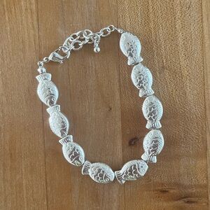 Lisa Says Gah x Fishwife Silver Fish Chunky Bracelet